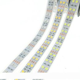 2021 LED Strip 5050 120 LEDs m DC12V Silicone Tube Waterproof Flexible LED Light Double Row 5050 LED Strip 5m lot