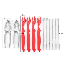 Crab eating tools 12 sets of Crab meat pliers pincers pins Crabs eating tools Crabs plierss