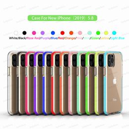 Cyberstore Two-tone Clear TPU Cell Phone Cases Hybrid Armor Shockproof Cover For iPhone 11 12 Pro Max Xs XR Samsung Note 10 S10 case