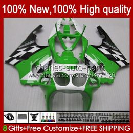 Bodywork Body For KAWASAKI NINJA ZX-750 ZX7R ZX750 green white stock ZX 7 R 96 97 98 99 2000 2001 2002 2003 28HC.10 ZX 7R ZX 750 ZX-7R 1996 1997 1998 1999 00 01 02 03 OEM Fairing