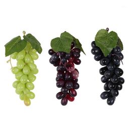 Party Decoration Suitable For Kitchens Artificial Fruit Grape Home Pendant Fake Realistic High Simulation Vine Hanging Leaves