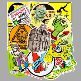 50Pcs-Pack Zombie Prank Zomb Funny Aesthetic Sticker Waterproof Stickers for Water Bottle Laptop Planner Craft Scrapbook Wall Notebook Album Organiser Decal