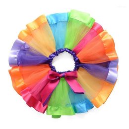 rainbow tulle Australia - Skirts Summer Rainbow Girls Tutu Girl Tulle Skirt Fluffy For Baby Clothing Kids Pettiskirt 0-8Years1