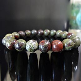 MG1163 Top Quality Genuine Dragon Blood Jasper Bead Bracelet for Men Natural Gemstone Energy Bracelet