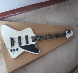 wholesale Best-New arrival 4 strings white Thunderbird Bass Guitar with EMG pick-up