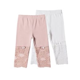Kids Girls Leggings Baby Girl flower Kid Toddlers comfort Stretchy Pants Summer Trousers Fashion 2colors 211103