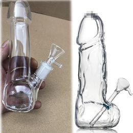 7.4 inchs Downstem Perc glass Water Bong Smoke Pipe Hookahs Shisha Bubbler beaker bongs With 14mm bowl sy279