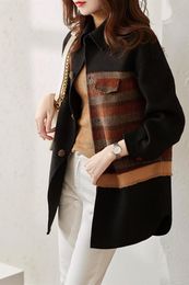 Women's Wool & Blends 2021 Autumn/winter Fashion Korean Casual Look Thin Western Style All-match Mid-length Woolen Coat Jacket Trend