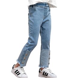 Girls Jeans Patchwork Kids Spring Autumn Kid Casual Style Children's Clothes 6 8 10 12 14 210527
