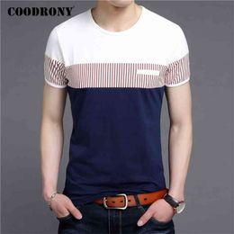 COODRONY Short Sleeve T Shirt Men Summer Casual Cotton Tee Shirt Homme Streetwear Fashion Color Patchwork O-Neck T-Shirt C5088S 210409