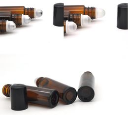10ml Brown Essential Oil Bottle Roll On Amber Glass Bottle 1000PCS/LOT
