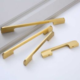 New Chinese door gold pure Brass Handle furniture hardware bedside cabinet wardrobe drawer handle