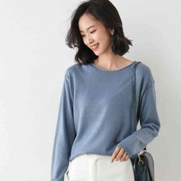 Knitted Sweater Women Pullovers Jumper Winter Autumn O-Neck Solid Basic Sweaters Ladies Soft Slim Fit Tops Knitwear Clothing 210521