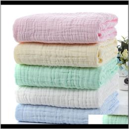 Swaddling Nursery Bedding Baby Kids Maternity Drop Delivery 2021 Squares Diaper Muslin Bamboo Blanket Swaddle Wrap Baby Blankets Born Cotton