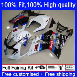 Motorcycle Bodywork For SUZUKI GSXR White black blue 1000CC 1000 CC 2000 2001 2002 Body 24No.72 GSXR-1000 GSX-R1000 00-02 GSXR1000 K2 00 01 02 OEM Injection Mould Fairing