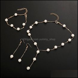 -Pendentif Colliers Pendentifs Joa bijoux Collier de perles Comprend Bracelet et boucles d'oreilles pour femmes Bijoux Drop Livraison 2021 VYRYD