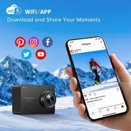 Moment 3 4K Action Camera Underwater Waterproof with 170° Wide Angle Outdoor Mini WiFi Video Sports