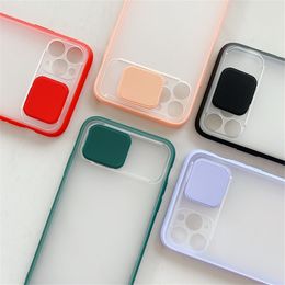 Camera Lens Camshield Protect Case For iPhone 12 mini 11 pro XS XR Max Sanmsung S21 Ultra S20 Plus Colour Candy Soft Edge Back Cover Cases
