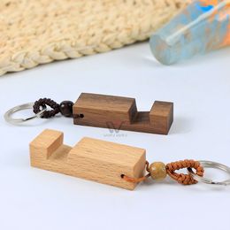 Wood Leather Keychain Straps Custom Logo Or Blank Wooden Keychains For Decoration Creative Fashion Key Chain