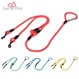 New Double-Headed Dog Leashes Holding Pet Dog Collar Comfortable Not Hands One Drag Two Leash