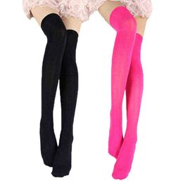 Women Over Knee Sexy Stockings Temptation Stocking Warm Stcokings Overknee Calze Stretch Velvet Medias De Mujer Y1119