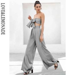 LOVE&LEMONADE Sexy Two-Pieces Gary Changeable Straps And High Waist Flares Set LM6473 X0428