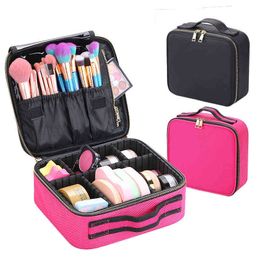 Nxy Cosmetic Bags Women Travel Professional Beautician Makeup Case Nail Tool Suitcase Cosmetics Brush Storage Box Organiser Female Bag 220303