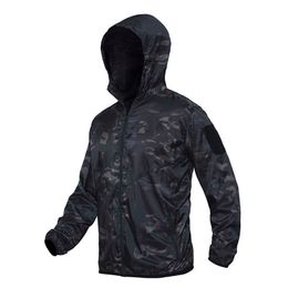 Men's Summer Waterproof Tactical Jacket Breathable Thin Raincoat Military Thin Windbreaker Army Skin Jacket Plus Size 3XL X0621