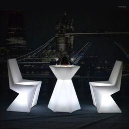 event bars Canada - Camp Furniture 1 PC SK-LF28T (L60*W52*H76cm) LED Diamont Shape Bar Cocktail Table With 2 PCS Sofa Chair For Event Party Set