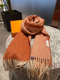 Cashmere long scarf for women autumn and winter network star with thick warm wool braided versatile solid color shoulder