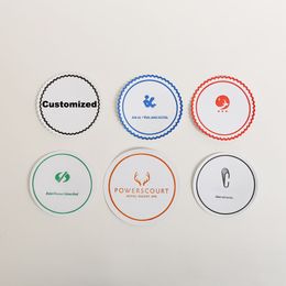 Disposable Paper Absorbent Coaster Hotel Guest Room Tea Round Mug Mats Customized