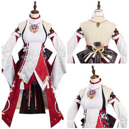 Genshin Impact Cosplay Yae Miko Cosplay Costume Outfits Halloween Carnival Suit Y0903