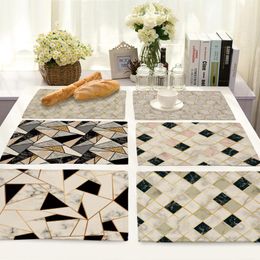 Mats & Pads Geometric Striped Lines Placemats For Table Dinning Mat Dining Kitchen Coat