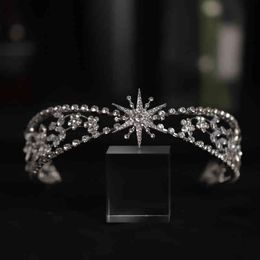 Wedding Hair Jewellery Accessories Zircon Crystal Band Head Buckle Bride Photo Glittering Diamond Crown Headdress