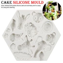 Cute Forest Animal Mould Silicone Moulds Woodland Cake Decorative Mould Tools Cake Decorating Fondant kitchen Accessories