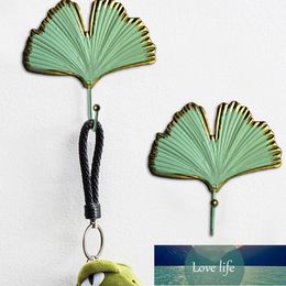 Nordic Green Gold Single Leaf Hanging Coat Mini Wall Home Decoration Modern Home Hanger