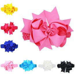 12 Colour Baby Big bowknot Headbands Girls Cute Bow Hair Band Infant Lovely Headwrap Children Bowknot Elastic Hair Accessories