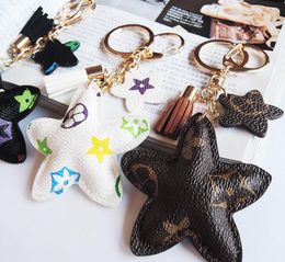 Keyrings PU Leather Pendant Bag Charms Cute Fashion Gift Keychain Ring Holder Flower Dog Giraffe cat Jewelry Car Key Chain Accessories