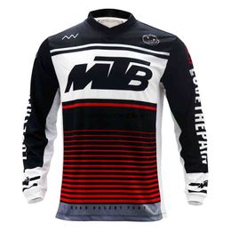 2022 sport maniche della maglietta MANICHE PIENULE MTB Jersey QuickDry MotoCross Wear BMX Cycling Mountain Bike Abbigliamento Downhill Outdoor Sport T Shirt H1204