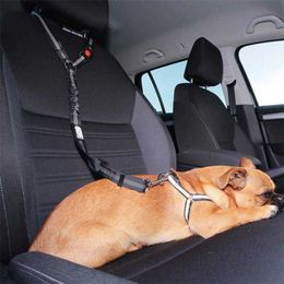 Pet Seat Belt Universal Practical Cat Dog Safety Adjustable Car Seat Belt Harness Leash Puppy Seat-Belt Travel Clip Strap Leads 211006
