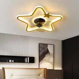 Ceiling Fans Modern Light Luxury Fan Lamp Bedroom Fashion For Living Room Ventilador De Techo Home Decor BC50DD