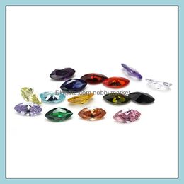loose marquise diamond Australia - Loose Diamonds Jewelry Fashion 30 Pcs  Bag 7*14 Mm Mix Color Faceted Marquise Cut Shape 5A Cubic Zirconia Gemstone Beads For Diy Drop Delive