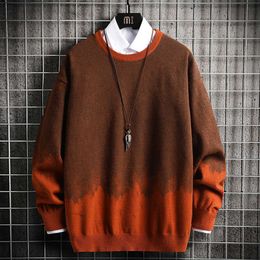 Men's Pullover Sweater Autumn Slim Sweaters Wool Knitted Sweater Casual Tops Wool Striped Knit Jumpers Men Sueters De Hombre Y0907