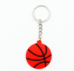 Pvc Key Chain Football Baseball Basketball Volleyball Keys Ring Lovely Portable Buckle Keyring Keychains Party Favor 6styles