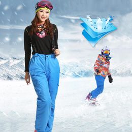 Skiing Pants Quality Waterproof Snowboard Women Winter Warm Ski Outdoor Windproof Snow Trousers -30 Degree
