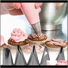 Bakeware Kitchen, Dining Bar Home Gardenpiece Stainless Steel Rose Pipe Tips Set Petal Cake Tip Nozzle Decorating Supplies Kit Gadgets Baking