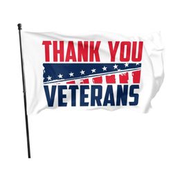 Thank You Veterans 3' x 5'ft Flags Outdoor Celebration Banners 100D Polyester High Quality With Brass Grommets