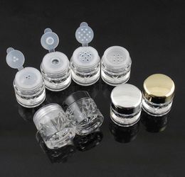 plastic containers wholesale Australia - Storage Bottles & Jars 3ML Plastic Loose Powder Jar With Flip Sifter Empty Round Packing Bottle DIY Cosmetic Container Tool SN1265