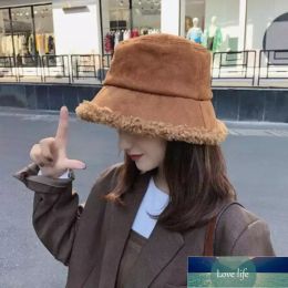 Wide Brim Hats Women Winter Faux Fur Bucket Hat Ear Protector Fisherman Outdoor Sunscreen Sun Panama Big Visor Vintage Warm Flat Factory price expert design Quality