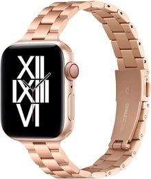 Slim strap for Apple Watchband 40mm 44mm 38mm 42mm 40 mm Girl/Women Ultra-thin Metal bracelet iwatch serie 6 5 4 3 se band